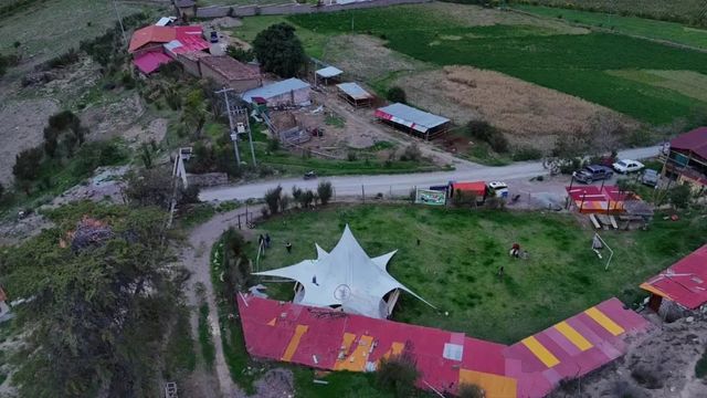 Aerial view of the Cachiccata camp